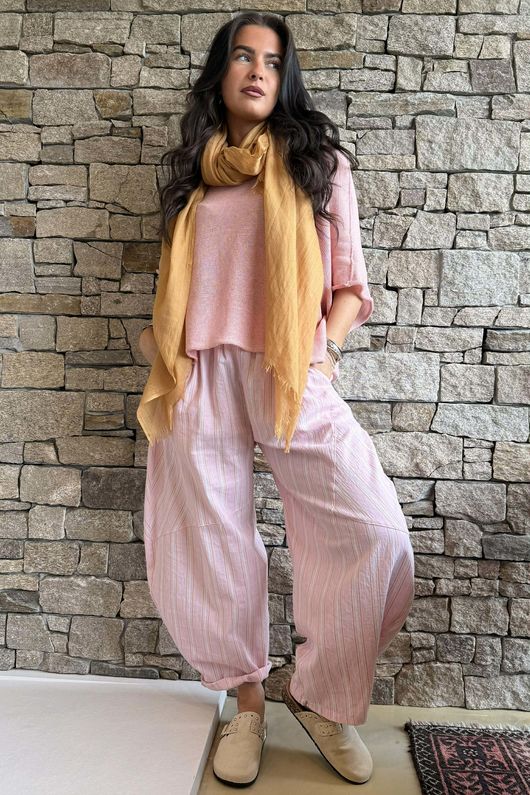 Conrad Boxy Cotton Knit Rose